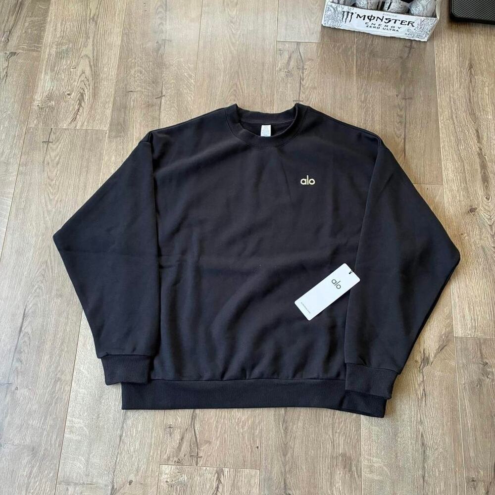Alo Black Accolade Pullover Crewneck Size Large